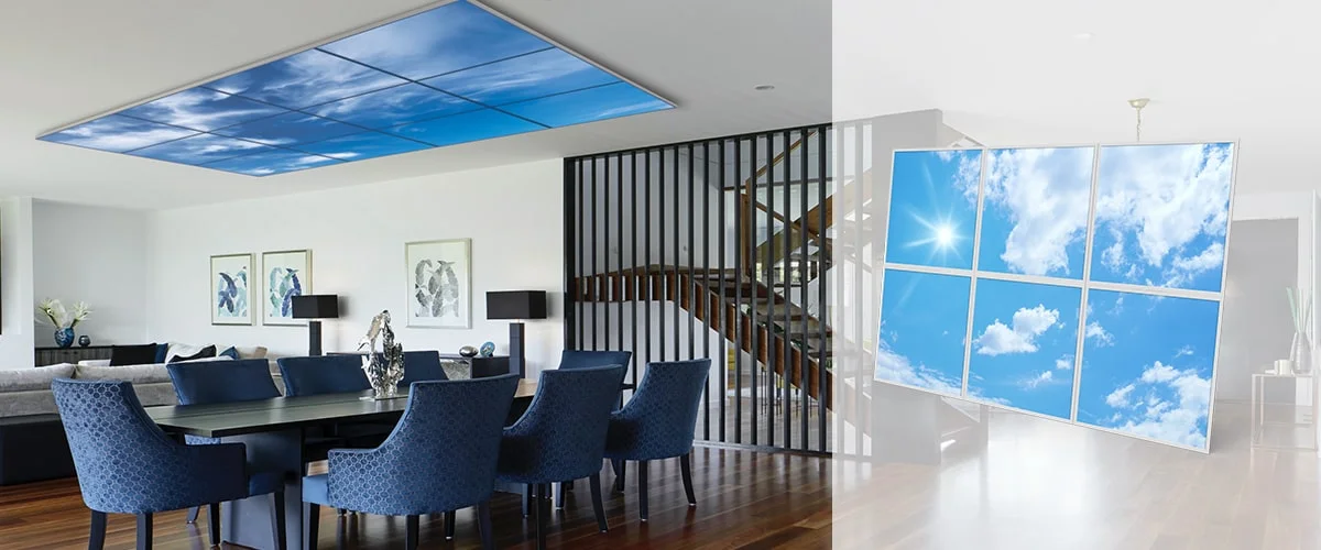 LED-Panels mit Himmelmotiven