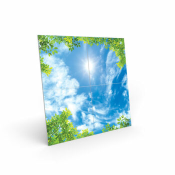 Rahmenlose LED Panels mit Himmeldruck, 119cm x 119cm