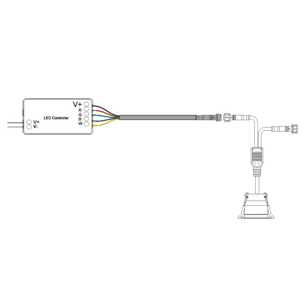 Anschlusskabel für RGBW LED Spot 8245