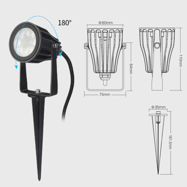 LED-Außenstrahler Ester 6W RGBCCT mit Erdspieß