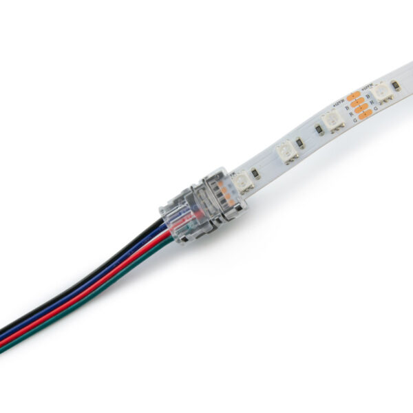 Schnellverbinder mit Kabel 10mm 4-polig RGB