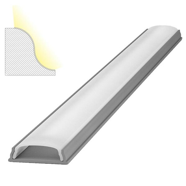 LED Alu flexibles Profil mit Abdeckung 1m