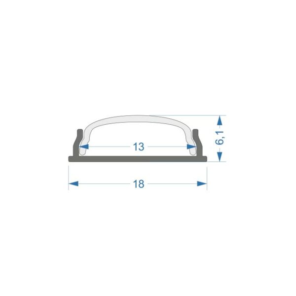 LED Alu flexibles Profil mit Abdeckung 1m