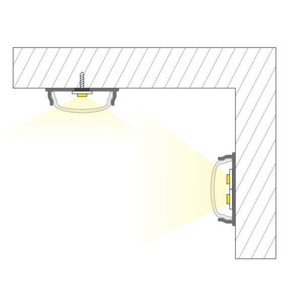 LED Alu flexibles Profil mit Abdeckung 1m