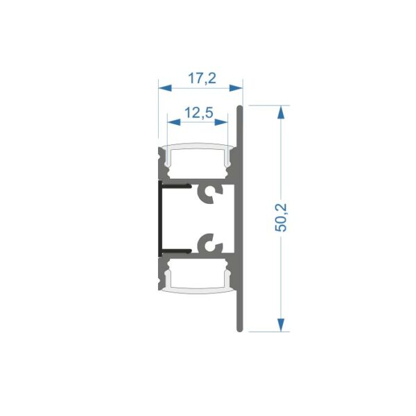 LED Alu Wandprofil Backlight, 1m