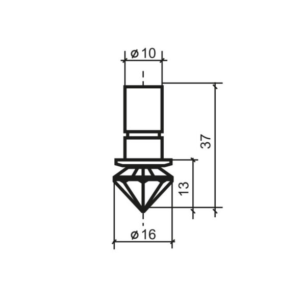 Kristall, Glas, Typ C 16 klein mit Fassung