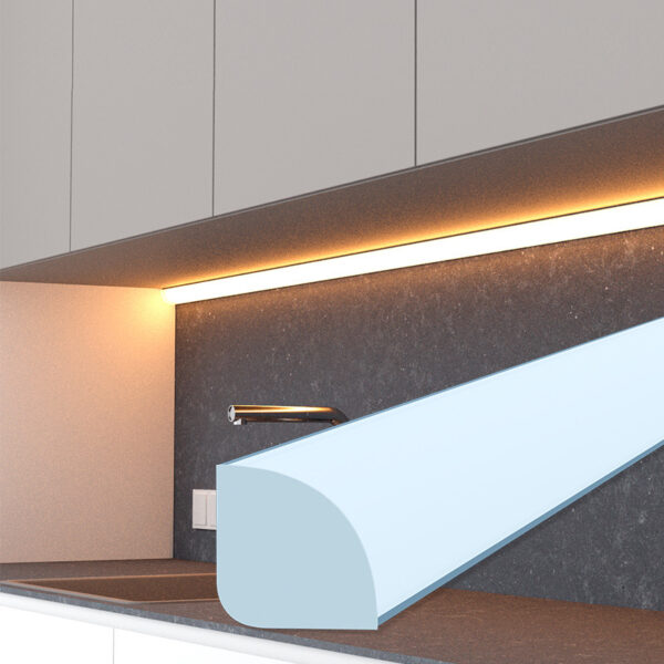 Küchen Unterbauleuchte LED | Eck 30mm | Rund