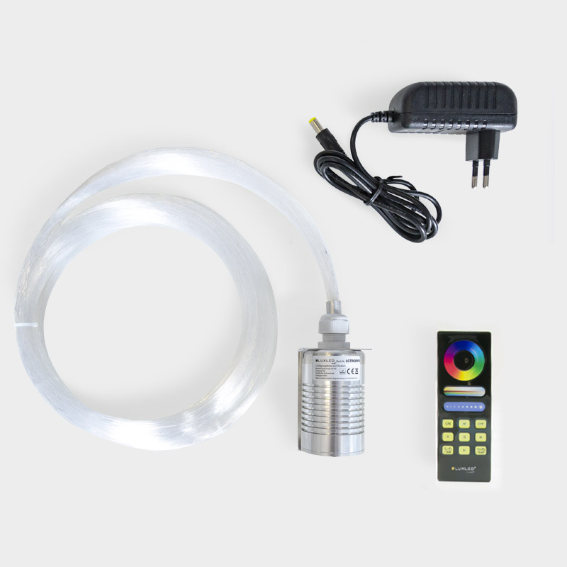 LED RGB Sternenhimmel Komplettset 360 Lichtfasern 0,75 / 1 / 2mm